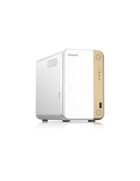 QNAP TS-262 NAS Tower Intel® Celeron® N4505 4 GB 0 TB QNAP QTS Oro, Bianco