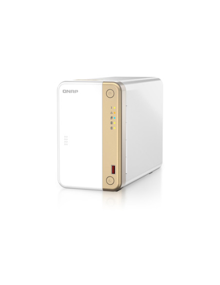 QNAP TS-262 NAS Tower Intel® Celeron® N4505 4 GB 0 TB QNAP QTS Oro, Bianco