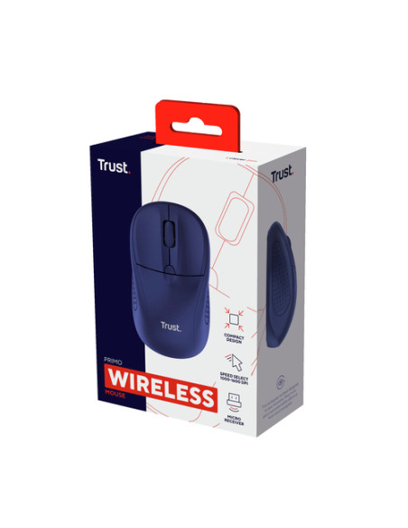 Trust Primo mouse Viaggio Ambidestro RF Wireless Ottico 1600 DPI