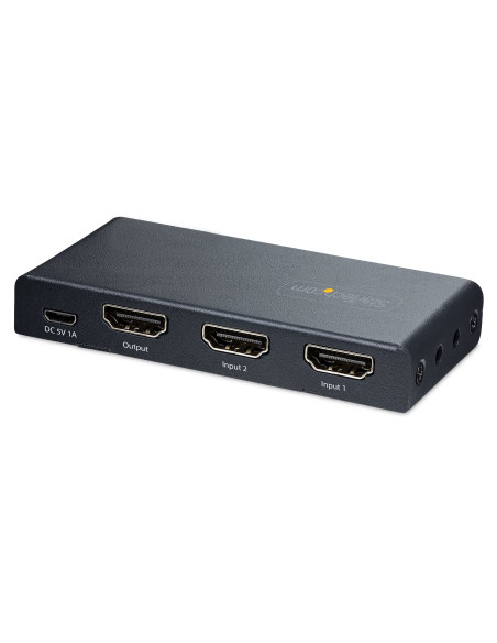 StarTech.com Switch HDMI 8K a 2 porte - Switcher HDMI 2.1 4K 120Hz HDR10+, 8K 60Hz UHD, Commutatore HDMI 2 In 1 Out - Commutazio