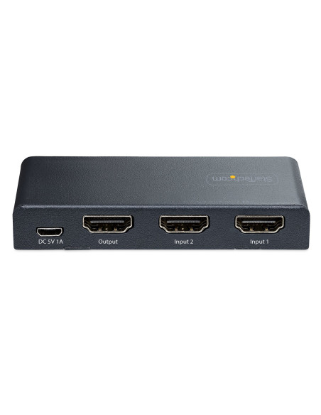 StarTech.com Switch HDMI 8K a 2 porte - Switcher HDMI 2.1 4K 120Hz HDR10+, 8K 60Hz UHD, Commutatore HDMI 2 In 1 Out - Commutazio
