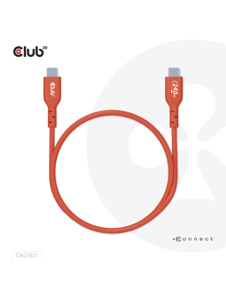 CLUB3D CAC-1511 cavo USB USB 2.0 1 m USB C Arancione
