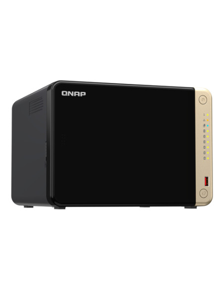 QNAP TS-664 NAS Tower Intel® Celeron® N5095 8 GB DDR4 0 TB QNAP QTS Nero, Bronzo