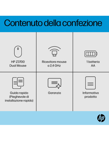 HP Mouse Z3700 Dual Silver