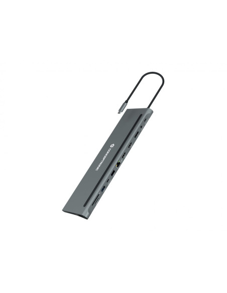Conceptronic DONN17G replicatore di porte e docking station per laptop Cablato USB 3.2 Gen 1 (3.1 Gen 1) Type-C Grigio