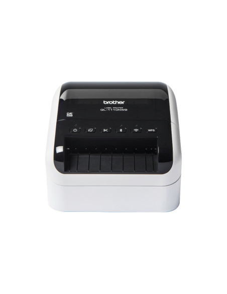 Brother QL-1110NWBC stampante per etichette (CD) Termica diretta 300 x 300 DPI 110 mm/s Con cavo e senza cavo Collegamento ether