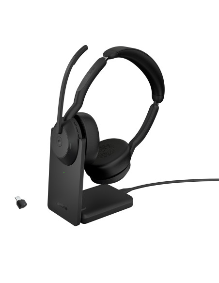 Jabra 25599-999-889 cuffia e auricolare Con cavo e senza cavo A Padiglione Ufficio Bluetooth Base di ricarica Nero