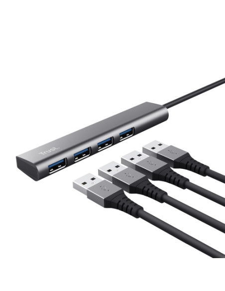 Trust Halyx USB 3.2 Gen 1 (3.1 Gen 1) Type-A 5 Mbit/s Nero, Grigio