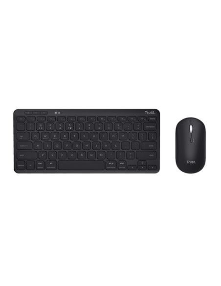 Trust Lyra tastiera Mouse incluso Ufficio RF senza fili + Bluetooth QWERTY Italiano Nero