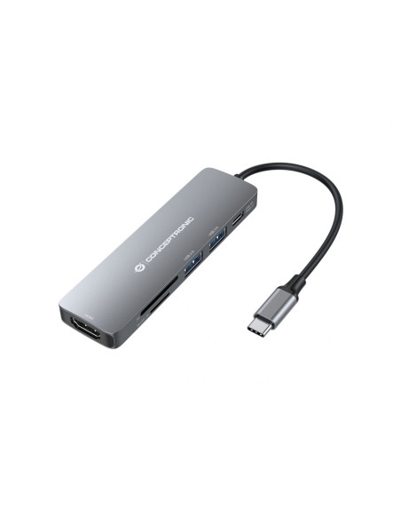 Conceptronic DONN11G replicatore di porte e docking station per laptop Cablato USB 3.2 Gen 1 (3.1 Gen 1) Type-C Grigio