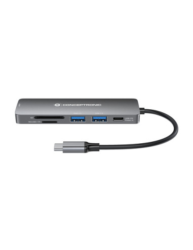 Conceptronic DONN11G replicatore di porte e docking station per laptop Cablato USB 3.2 Gen 1 (3.1 Gen 1) Type-C Grigio