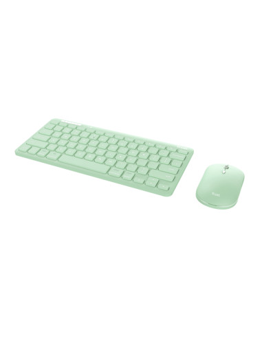 Trust Lyra tastiera Mouse incluso Universale RF senza fili + Bluetooth QWERTY Italiano Verde