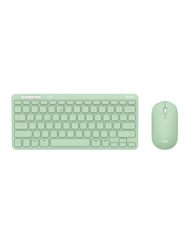 Trust Lyra tastiera Mouse incluso Universale RF senza fili + Bluetooth QWERTY Italiano Verde