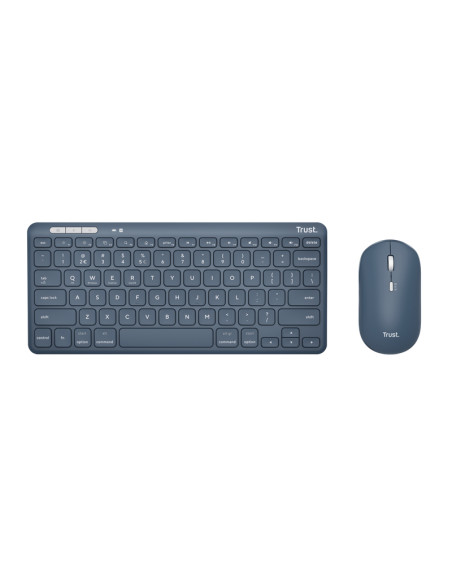 Trust Lyra tastiera Mouse incluso Universale RF senza fili + Bluetooth QWERTY Italiano Blu
