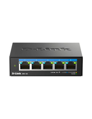 D-Link DMS-105 Non gestito L2 2.5G Ethernet (100/1000/2500) Nero