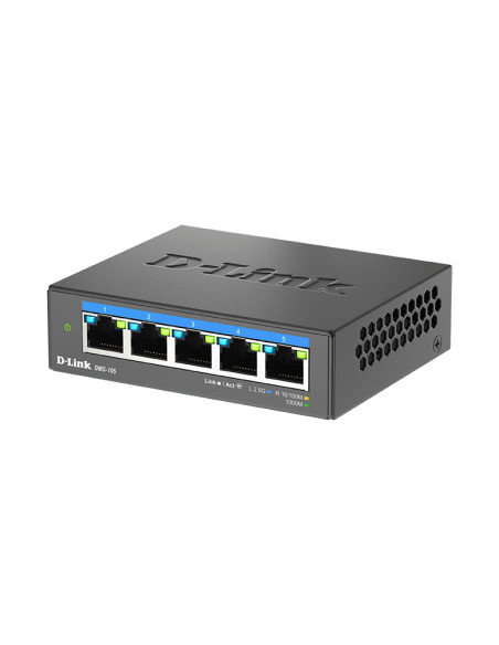 D-Link DMS-105 Non gestito L2 2.5G Ethernet (100/1000/2500) Nero
