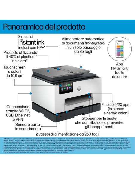 HP OfficeJet Pro Stampante multifunzione 9132e