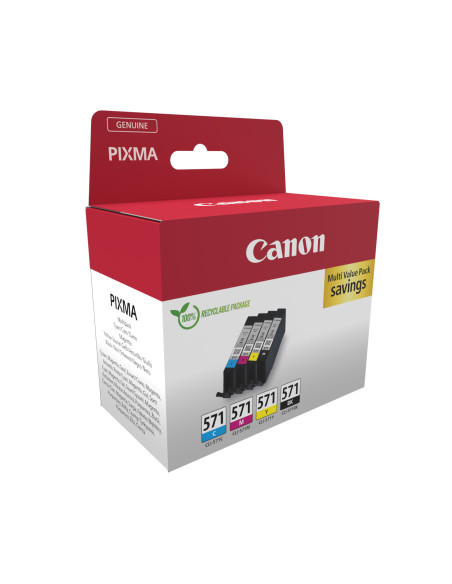 Canon 0386C009 cartuccia d'inchiostro 4 pz Originale Nero, Ciano, Magenta, Giallo