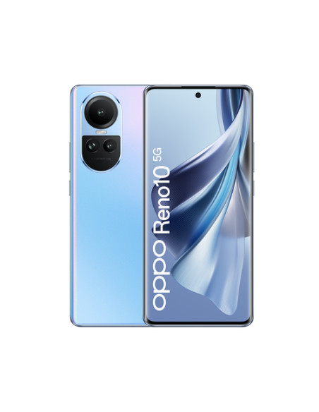 OPPO RENO10 Smartphone 5G, AI Tripla fotocamera 64+32+8MP, Selfie 32MP, Display 6.7" 120HZ AMOLED, 5000 mAh, RAM 8GB (Esp. fino 