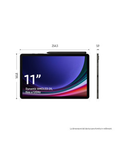 Samsung Galaxy Tab S9 Tablet AI Android 11 Pollici Dynamic AMOLED 2X Wi-Fi RAM 12 GB 256 GB Tablet Android 13 Graphite 2
