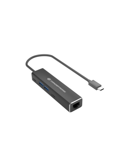 Conceptronic ABBY14B replicatore di porte e docking station per laptop Cablato USB 3.2 Gen 1 (3.1 Gen 1) Type-C Grigio