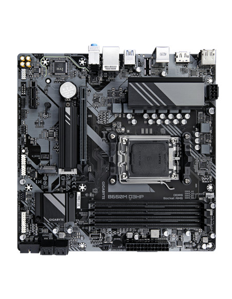 GIGABYTE B650M D3HP Scheda madre - AMD Ryzen serie 9000, VRM a 5+2+2 fasi, fino a 7600 MHz DDR5 (OC), 2xPCIe 4.0 M.2, LAN 2,5 Gb