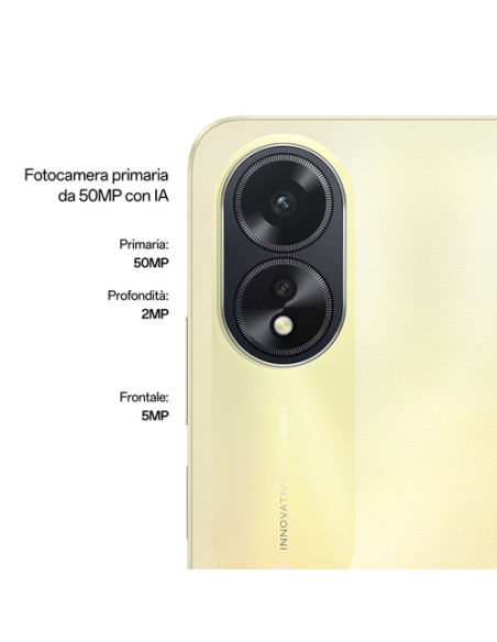 OPPO A38 4G Smartphone, AI Doppia fotocamera 50+2MP, Selfie 5MP, Display 6.56” 90HZ LCD HD+, 5000mAh, RAM 8 GB (4+4) + ROM 128