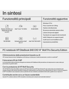 HP EliteBook 840 G10 Wolf Pro Security Edition Intel® Core™ i5 i5-1335U Computer portatile 35,6 cm (14") WUXGA 16 GB DDR5-SDR 2
