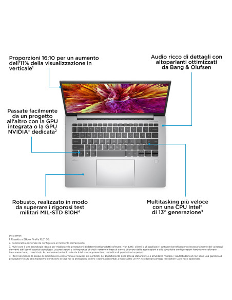HP ZBook Firefly G10 Intel® Core™ i5 i5-1335U Workstation mobile 35,6 cm (14") WUXGA 32 GB DDR5-SDRAM 512 GB SSD NVIDIA RTX A
