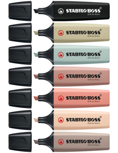 STABILO BOSS ORIGINAL NatureColors evidenziatore 10 pz Punta smussata Grigio chiaro