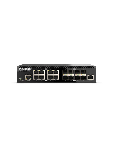 QNAP QSW-M3216R-8S8T switch di rete Gestito L2/L3 10G Ethernet (100/1000/10000) 1U Nero
