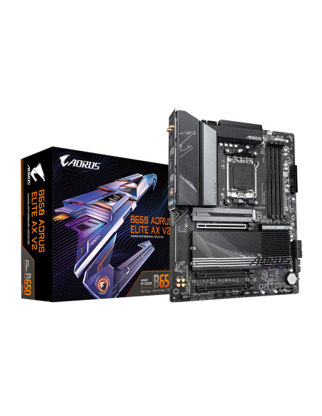 GIGABYTE B650 AORUS ELITE AX V2 Scheda madre - AMD Ryzen serie 9000, VRM a 12+2+2 fasi, fino a 8000 MHz DDR5 (OC), 1xPCIe 5.0 + 