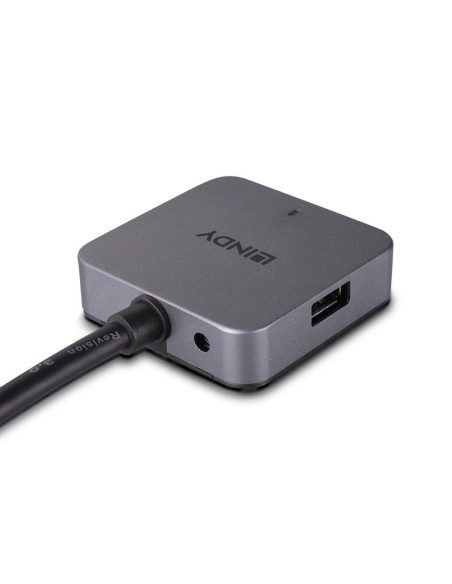 Lindy 43388 hub di interfaccia USB 3.2 Gen 1 (3.1 Gen 1) Type-A 5000 Mbit/s Nero, Grigio
