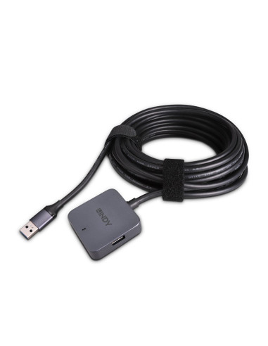 Lindy 43388 hub di interfaccia USB 3.2 Gen 1 (3.1 Gen 1) Type-A 5000 Mbit/s Nero, Grigio
