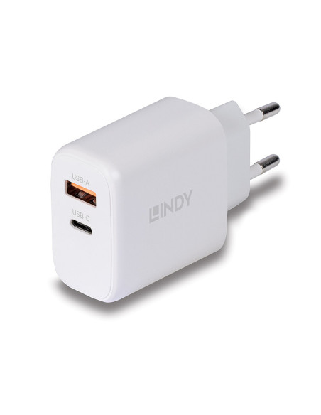 Lindy 73428 Caricabatterie per dispositivi mobili Universale Bianco AC Ricarica rapida Interno