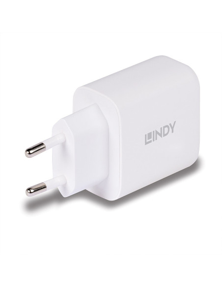 Lindy 73428 Caricabatterie per dispositivi mobili Universale Bianco AC Ricarica rapida Interno