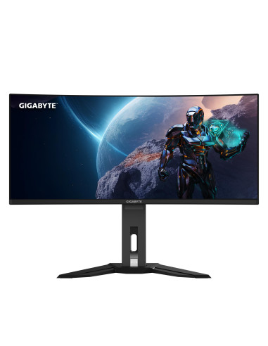 GIGABYTE Monitor da gioco curvo OLED WQHD MO34WQC da 34" - 3440 x 1440, 175Hz, 0.03ms, KVM, 250 cd/m², FreeSync Premium Pro, Di