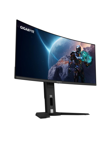 GIGABYTE Monitor da gioco curvo OLED WQHD MO34WQC da 34" - 3440 x 1440, 175Hz, 0.03ms, KVM, 250 cd/m², FreeSync Premium Pro, Di