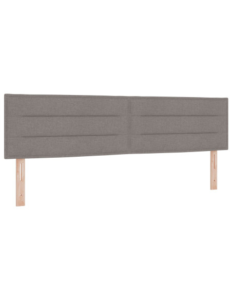 Letto Box Spring e Materasso Tortora 180x200 cm Tessuto