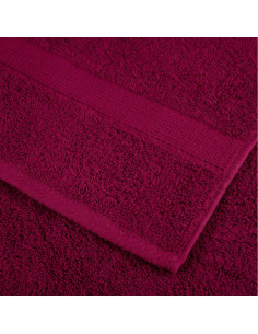 Set Asciugamani 12 pz Bordeaux 600 gsm 100% Cotone
