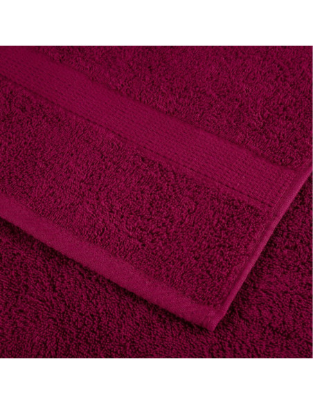 Set Asciugamani 12 pz Bordeaux 600 gsm 100% Cotone