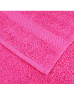 Set Asciugamani 12 pz Rosa 600 gsm 100% Cotone