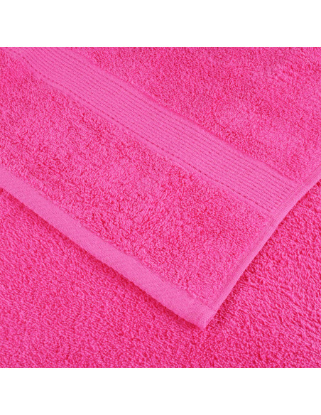 Set Asciugamani 12 pz Rosa 600 gsm 100% Cotone