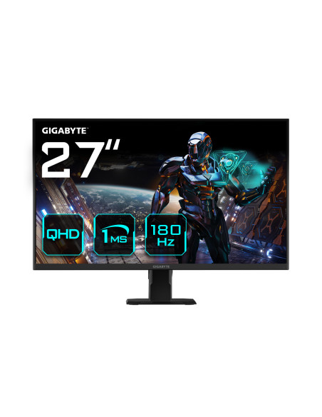 GIGABYTE GS27QA 27" Monitor da Gioco QHD - 2560 x 1440 (QHD), 180Hz, 1ms, 300 cd/m2, FreeSync, HDR Ready, HDMI 2.0, Displayport 