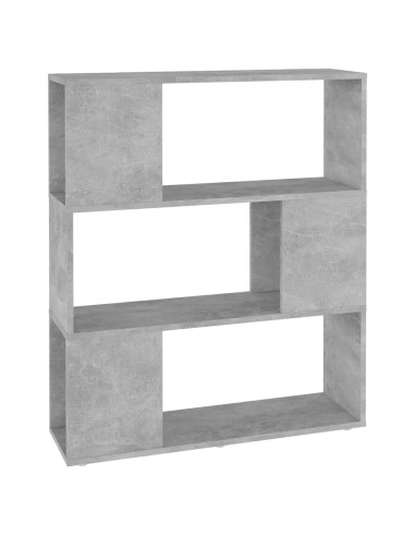 Libreria/Divisorio Grigio Cemento 80x24x94 cm in Truciolato