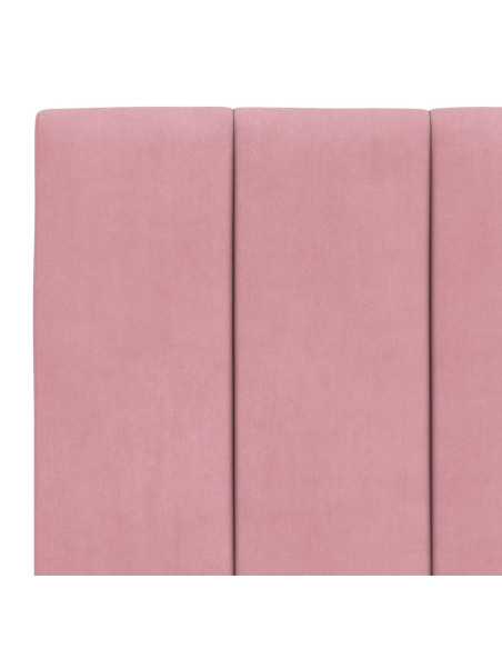 Letto con Materasso Rosa 90x190 cm in Velluto
