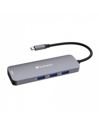 Verbatim CMH-08 USB tipo-C 5000 Mbit/s Argento