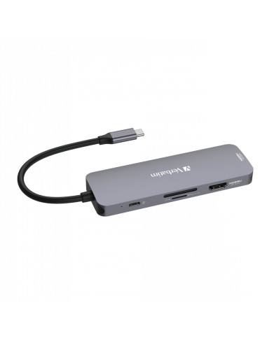 Verbatim CMH-08 USB tipo-C 5000 Mbit/s Argento