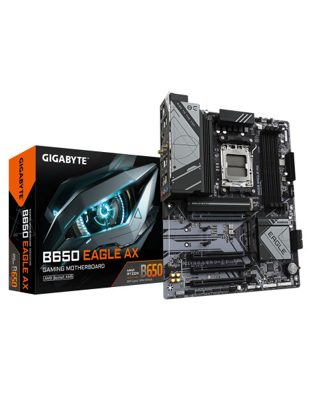 GIGABYTE B650 EAGLE AX Scheda madre - AMD Ryzen serie 9000, VRM a 12+2+2 fasi, fino a 7600 MHz DDR5 (OC), 1xPCIe 5.0 + 2xPCIe 4.