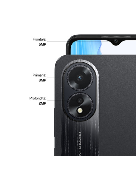 OPPO A18 4G Smartphone, AI Doppia fotocamera 8+2MP, Selfie 5MP, Display 6.56” 90HZ LCD HD+, 5000mAh, RAM 8 GB (4+4) + ROM 128G